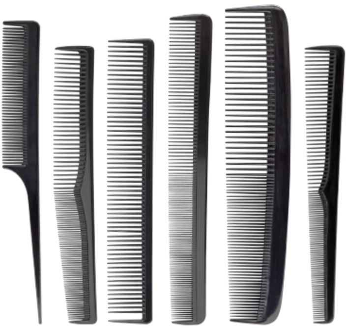 Scalpmaster Carbon Comb Set -6 pc.