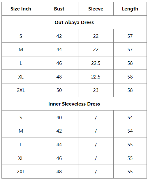 With Inner Sleeveless Dress Muslim Women Hand-stitched Beads Cardigan Open Abaya Dress