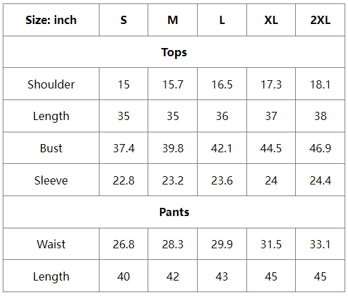 Muslim Women Lady Clothing Suit 2 Pieces Set Tops And Pants