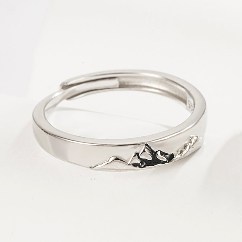 Silver mountain store couple ring