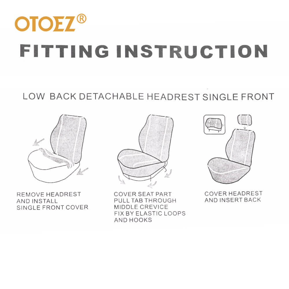 Fitting instruction of the 2mm sponge car seat covers