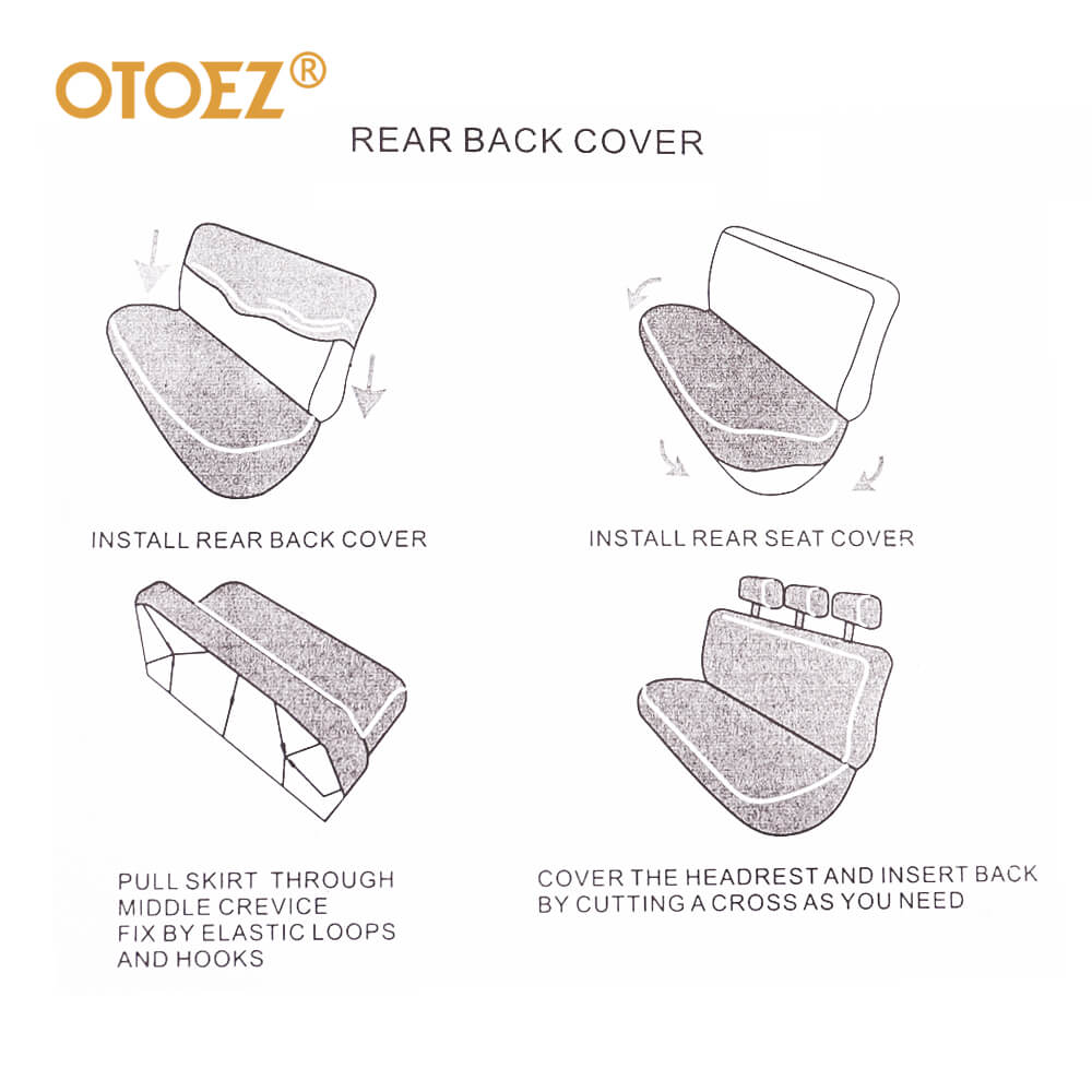 Rear back cover of the 2mm sponge car seat covers
