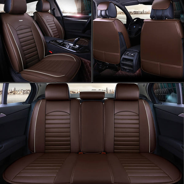 5 Seat Car Leather Seat Covers 3D Stereo Version
