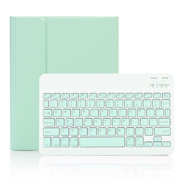 Color Flat Bluetooth Keyboard Leather Case Pen Slot
