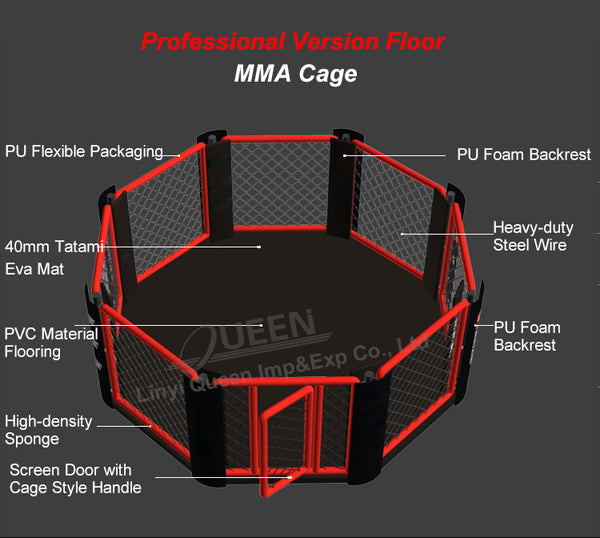 MMA UFC Octagon Cage Customized Size Logo Taekwondo Karate Wrestling J –  linyi onemax tatami