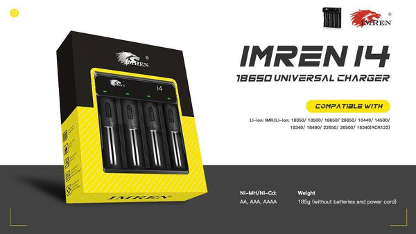 IMREN 4 Ports Rechagreable Battery I4