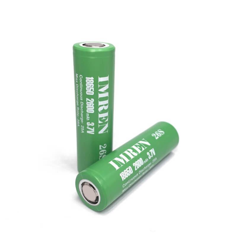 IMREN 26S 18650 2600mAh 25A Rechargeable Lithium Battery (2PCS/Pack)