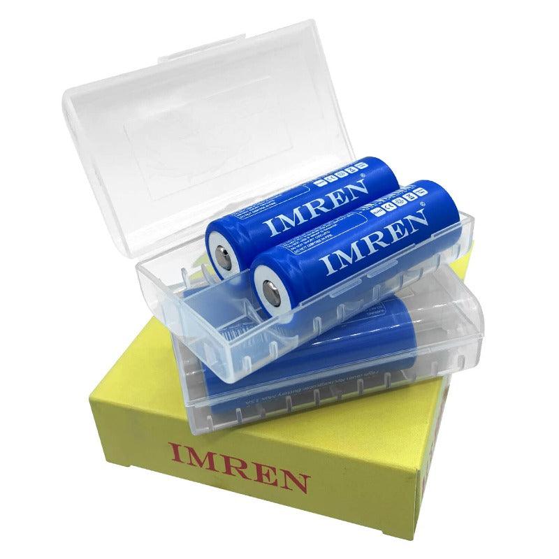 IMREN 3.7V 18500 1200mAh Rechargeable Lithium Battery (4 Batteries/Pack)