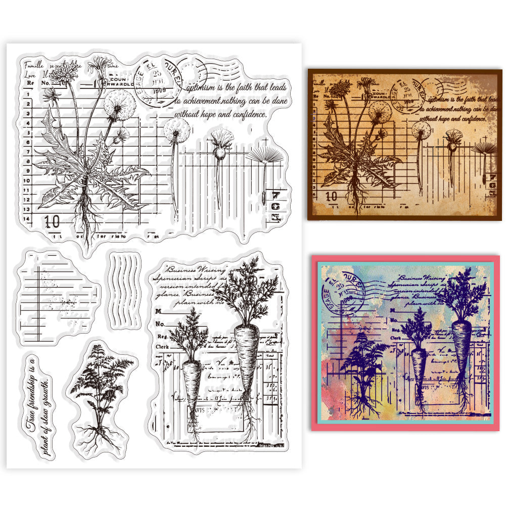 Striped Background Clear Stamps
