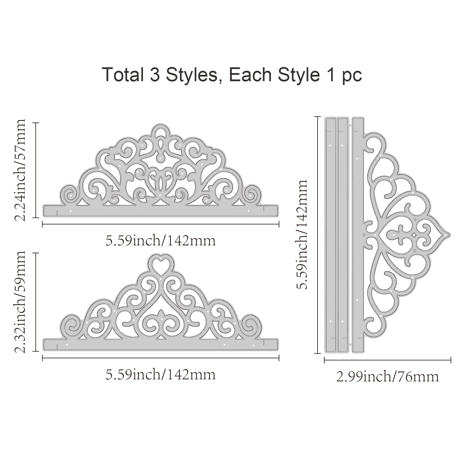 Globleland Princess Crown Carbon Steel Cutting Dies Stencils, for DIY Scrapbooking/Photo Album, Decorative Embossing DIY Paper Card