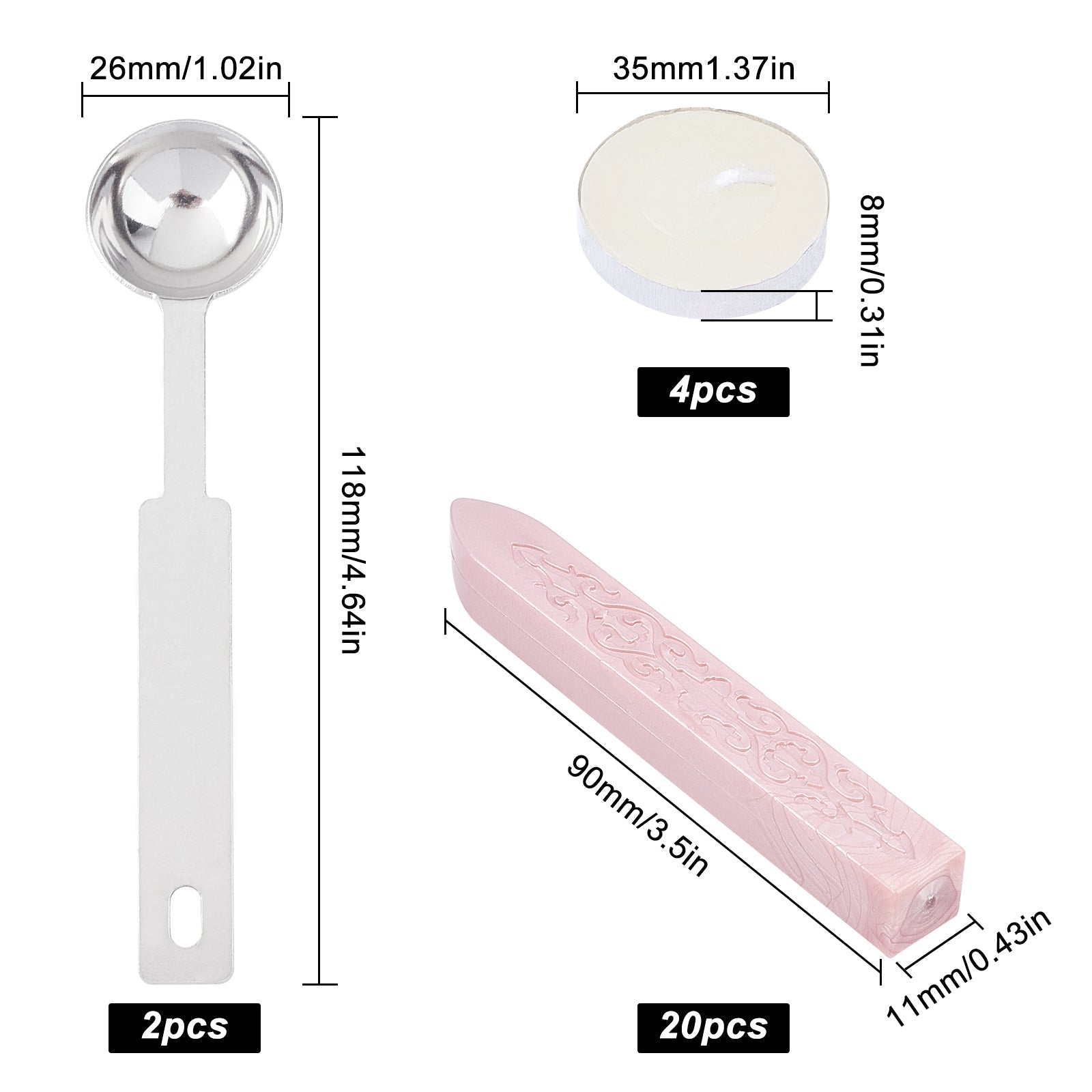 20pcs Sealing Wax Sticks Kits(Flamingo)