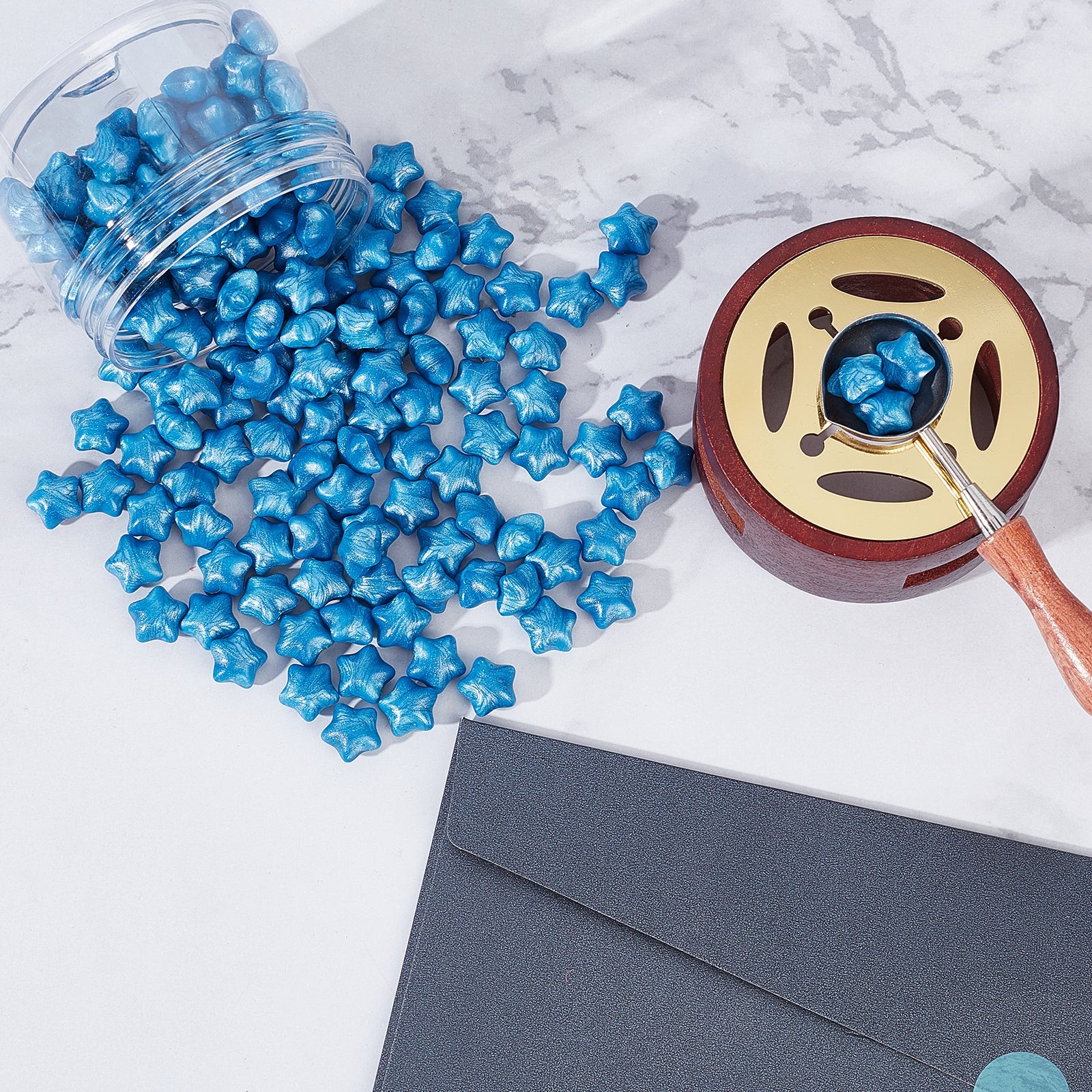 200PCS Wax Sealing Beads(Cornflower Blue)