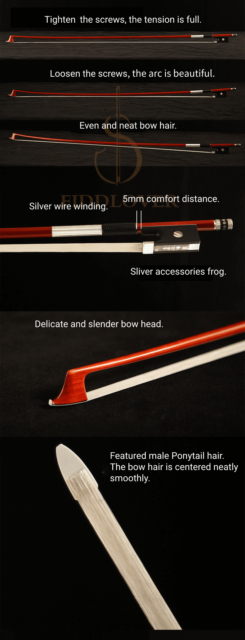 fiddlover violin bow b106-8