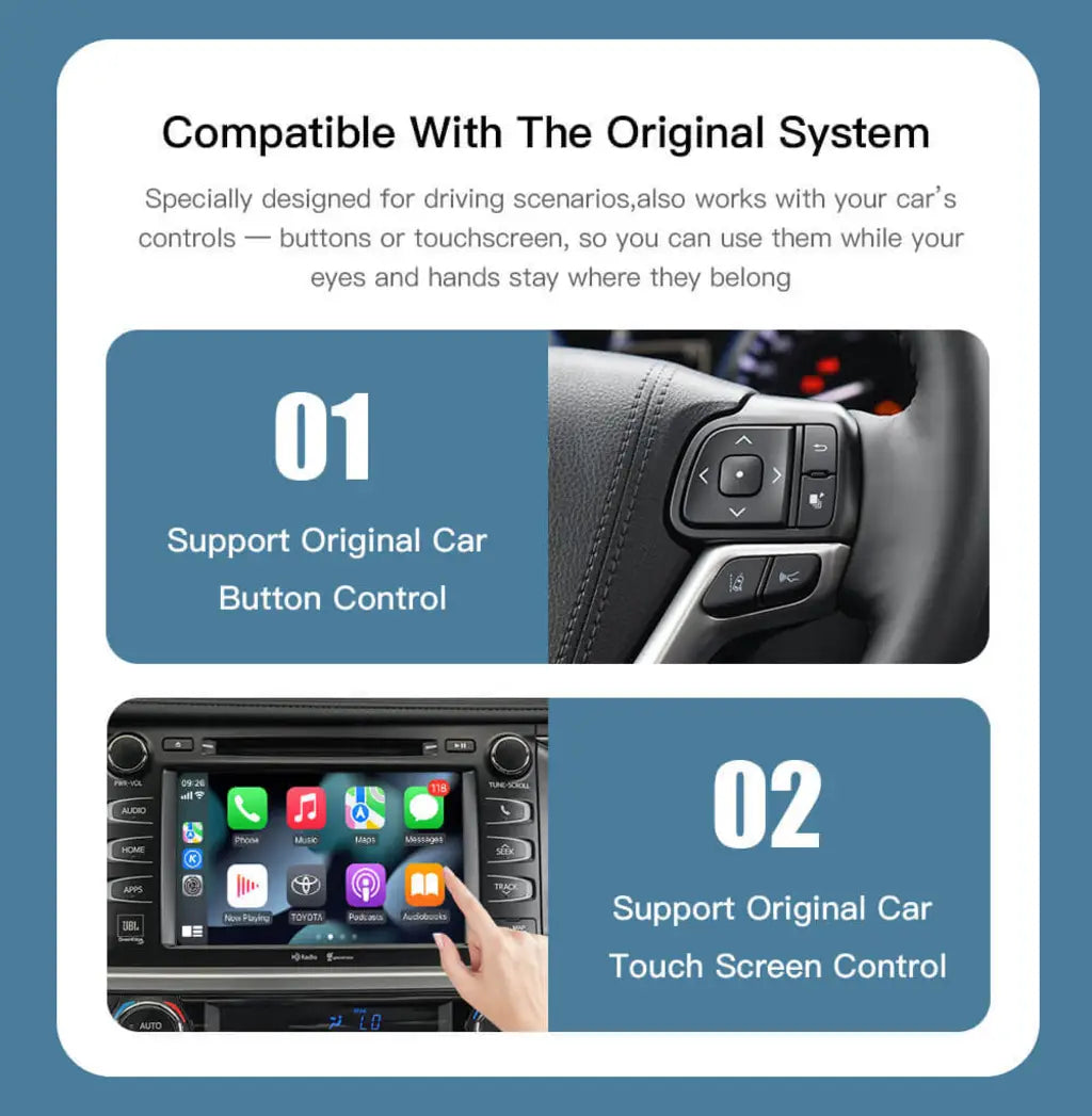 wireless-apple-carplay-module-for-toyota-touch2-Entune2-tacoma-highlander-tundra-sienna-prius-yaris-camry-chr-4runner-original-car-function