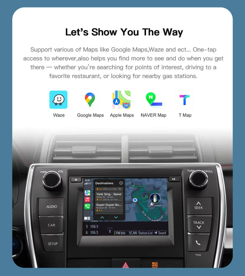wireless-apple-carplay-module-for-toyota-touch2-Entune2-tacoma-highlander-tundra-sienna-prius-yaris-camry-chr-4runner-maps