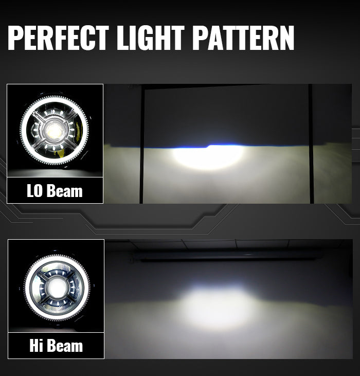 Jeep Wrangler jl led headlights Light Pattern