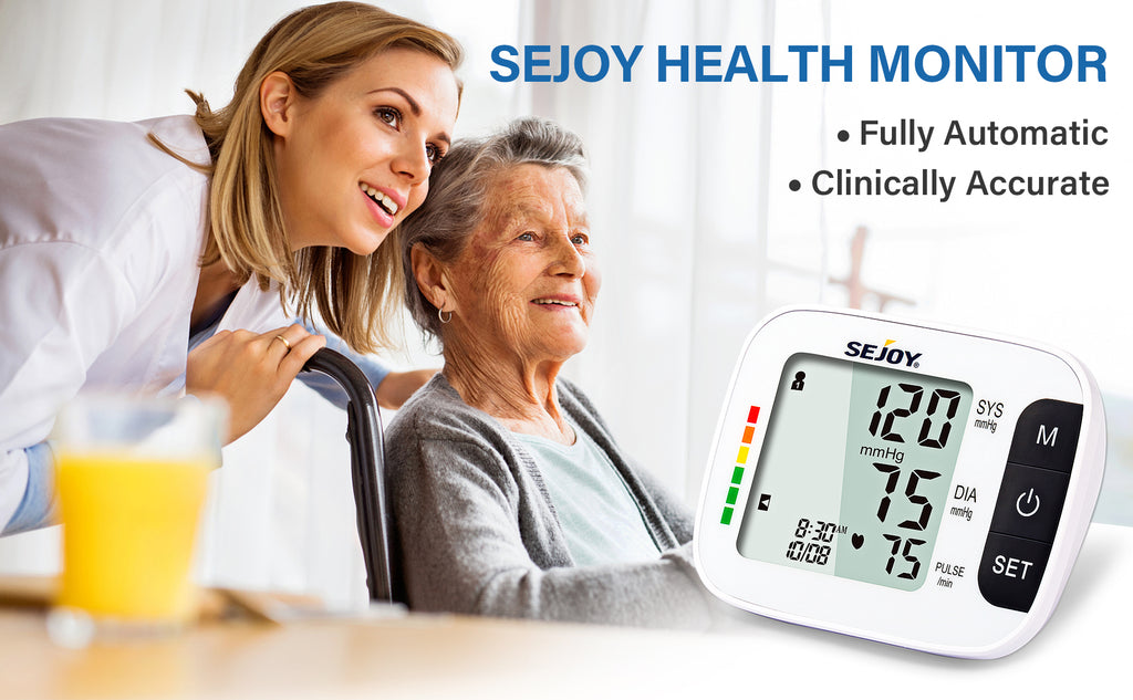 Sejoy Blood Pressure Monitor Upper Arm, Automatic Digital BP