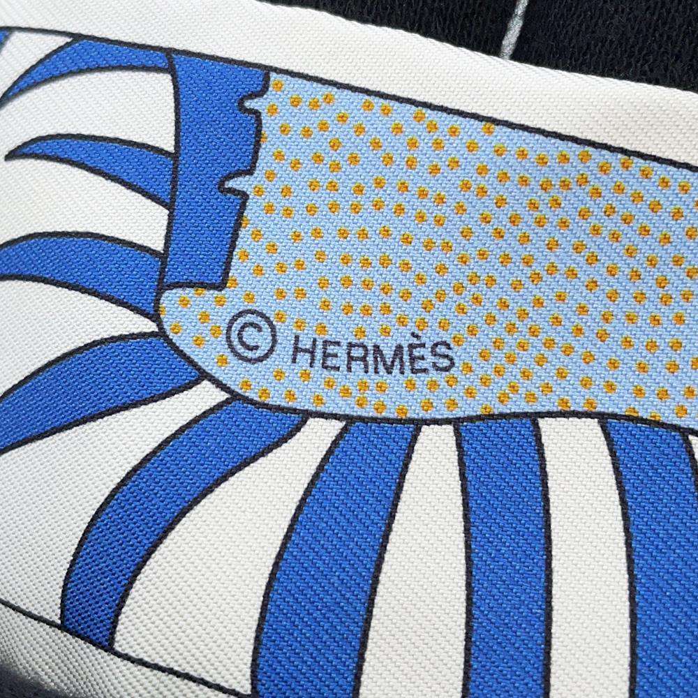 HERMES Twilly HERMES Factory Blue/Rose/Multicolor Silk100%