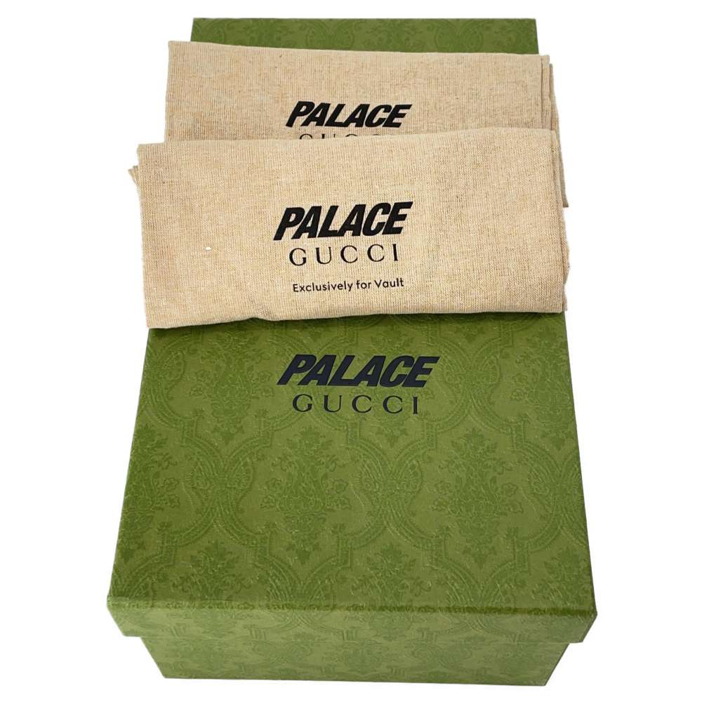 GUCCI Gucci x Palace Logo Slide Sandal GUCCIxPalace Logo Slide Sandals White/Green/Red 723349 Rubber Size 7