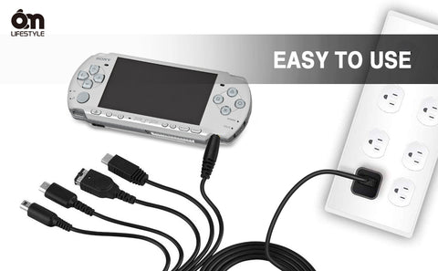 Link-e : 5 in 1 USB ladekabel für Nintendo 3DS (DSI), GBA, DS Lite konsole,  Wii-U controller and SONY PSP