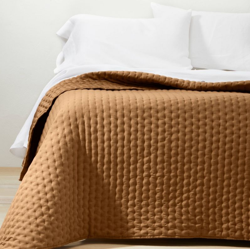 Full/Queen Cashmere Blend Quilt Warm Brown - Casaluna?