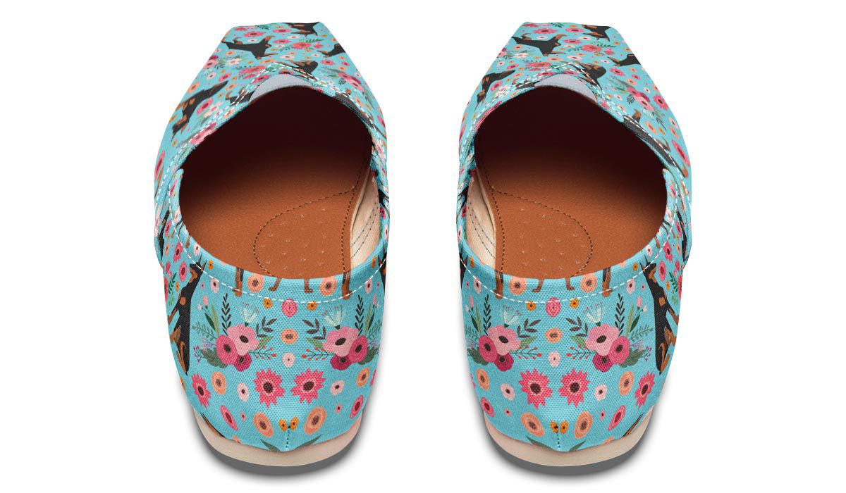 Doberman Flower Casual Shoes