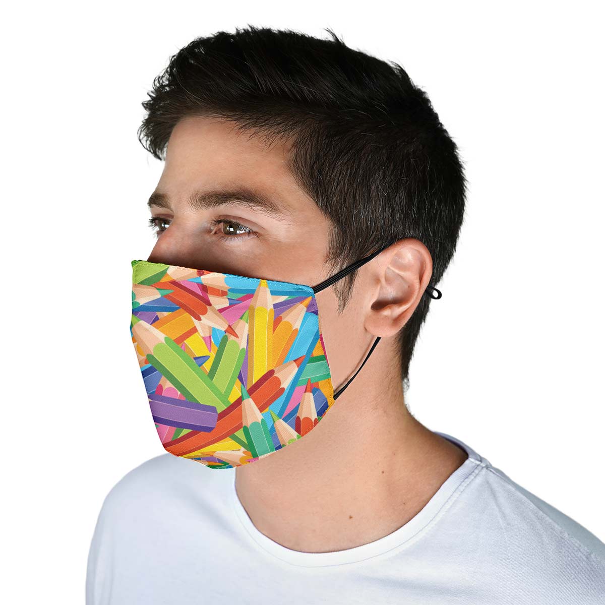 Colorful Pencils Face Cover