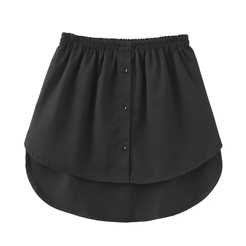 Women Fake Shirt Tail Blouse Hem Skirt Sweater Extender Detachable Underskirt A-Line Underskirt DIY Women Garments Accessories