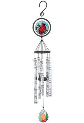 Stained Glass Cardinal Windchime