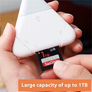 SD Card Reader Magnetic Cap Triangle Design OTG Micro USB to 