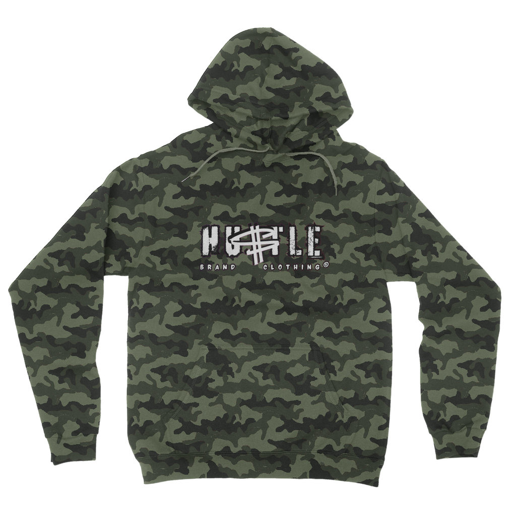 Hustle Brand Clothing Camouflage Adult Hoodie