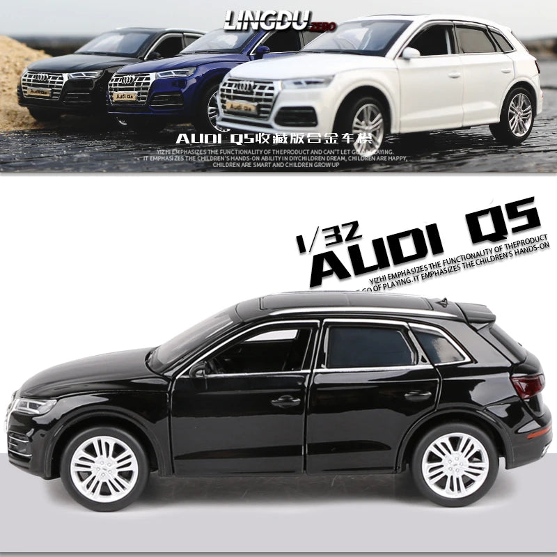 1:32 AUDI Q5 SUV Alloy Car Model Diecast & Toy Vehicles Metal Toy Car Model High Simulation Sound Light Collection