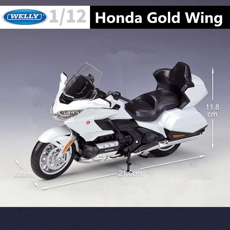 Welly 1:12 HONDA Gold Wing Alloy Racing Motorcycle Scale Model Simulation Diecast