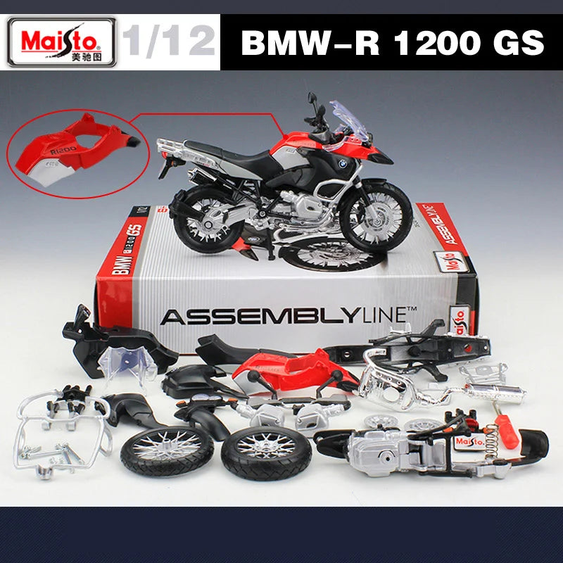 Maisto Assembly Version 1:12 BMW R1200 GS Alloy Racing Motorcycle Model Diecast Metal Street Motorcycle Model Childrens Toy Gift