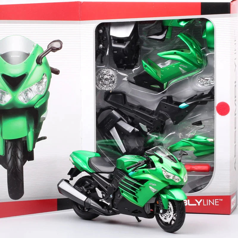 Assembly Version Maisto 1:12 Kawasaki ZX-14R Alloy Racing Motorcycle Model Diecast Street Motorcycle Model Simulation Kids Gifts