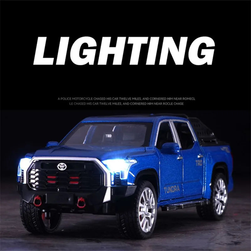1/32 Tundra Alloy Pickup Car Model Diecast & Toy Metal Off-Road Vehicles Car Model Simulation Sound and Light Childrens Toy Gift