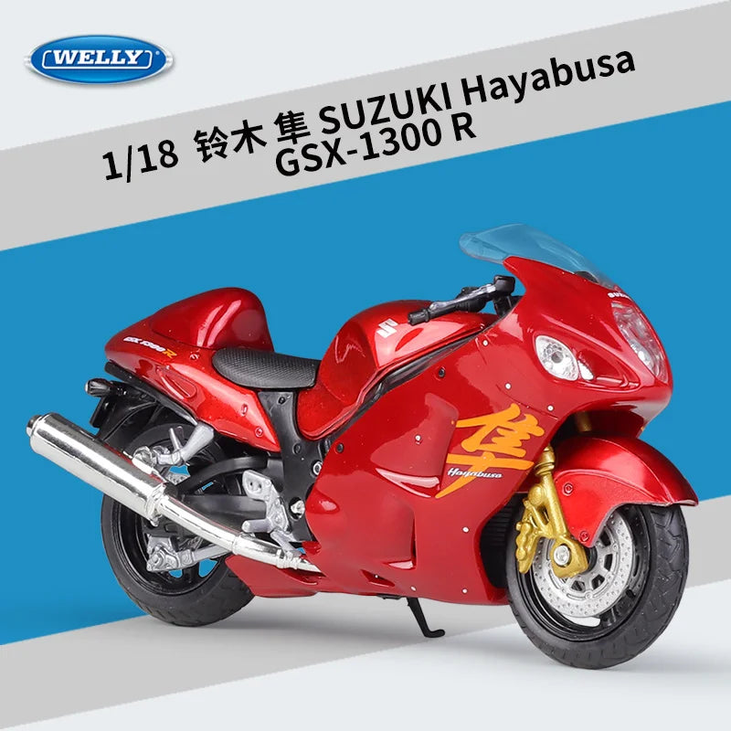 Maisto 1:18 SUZUKI Hayabusa GSX-1300R Alloy Racing Motorcycle Model Diecasts Metal Toy Street Sports Motorcycle Model Kids Gifts