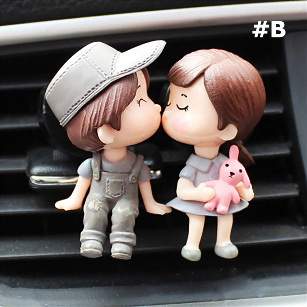 Boy Girl Couple Car Perfume Lovely Air Conditioning Aromatherapy Clip Cute Car Accessories Interior Woman Air Freshener Gift