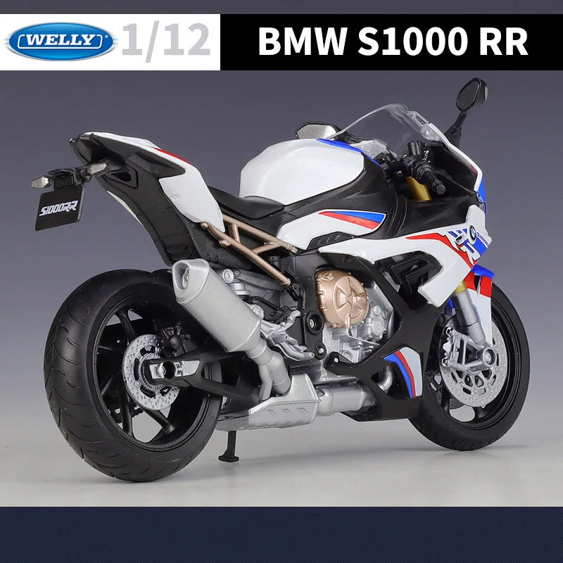 WELLY 1:12 2021 BMW S1000RR Alloy Sports Motorcycle Scale Model Diecast