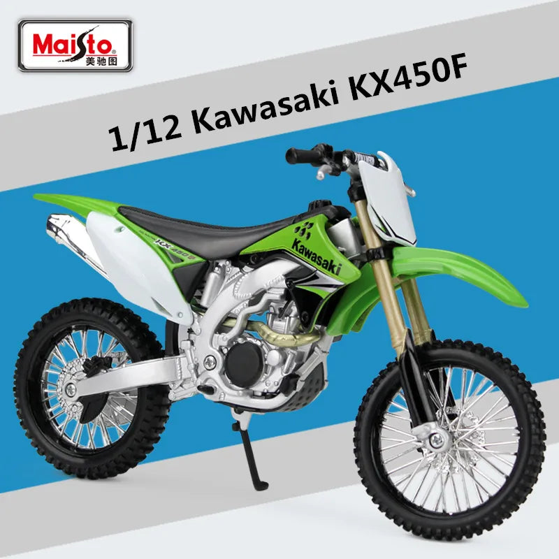 Maisto 1:12 Kawasaki KX450F Alloy Race Motorcycle Model Simulation Metal Street Cross-country Sports Motorcycle Model Kids Gifts