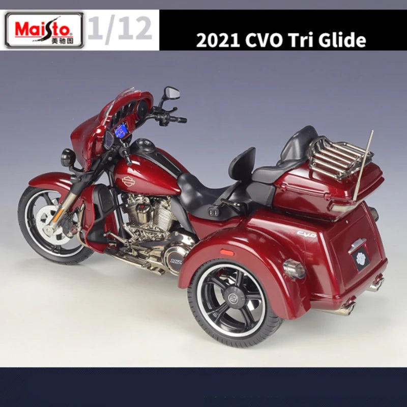 Maisto 1:12 Harley Davidson 2021 CVO Tri Glide Alloy Classic Motorcycle Model Diecast Leisure Racing Motorcycle Model Kids Gifts