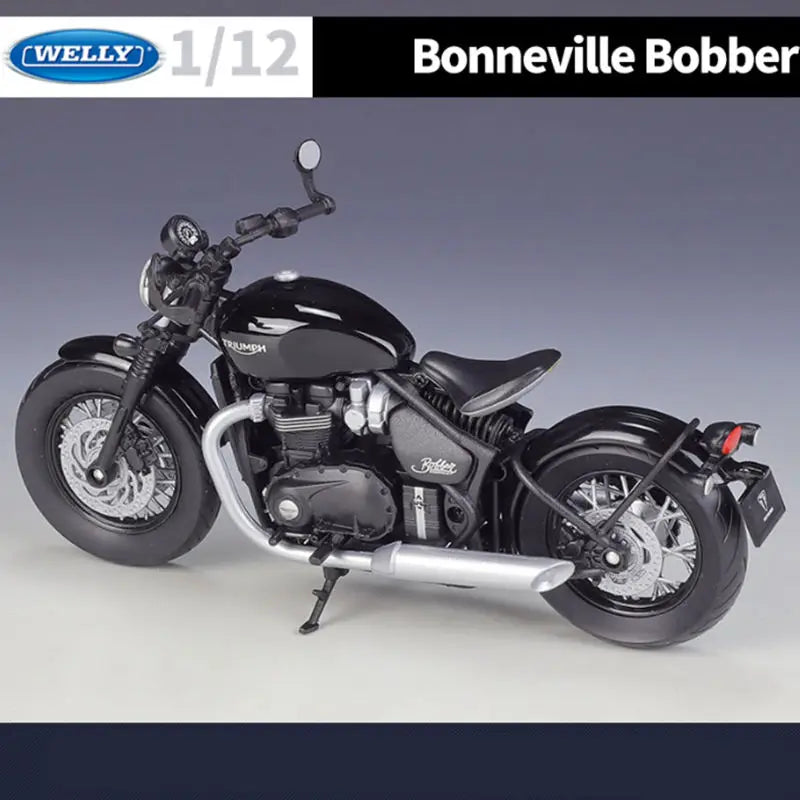 WELLY 1:12 Triumph Bonneville Bobber Alloy Racing Motorcycle Scale Model Simulation Diecast