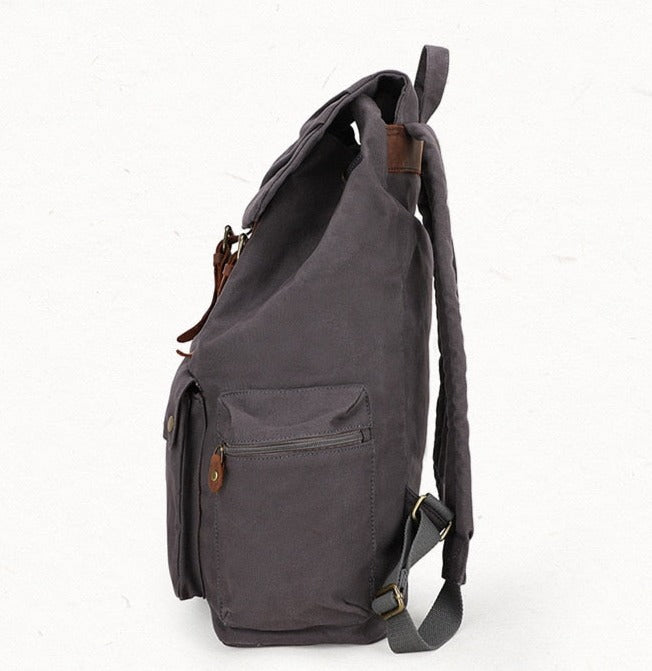 Vintage Canvas Backpack, Versatile Rucksack for Men and Women, One Size