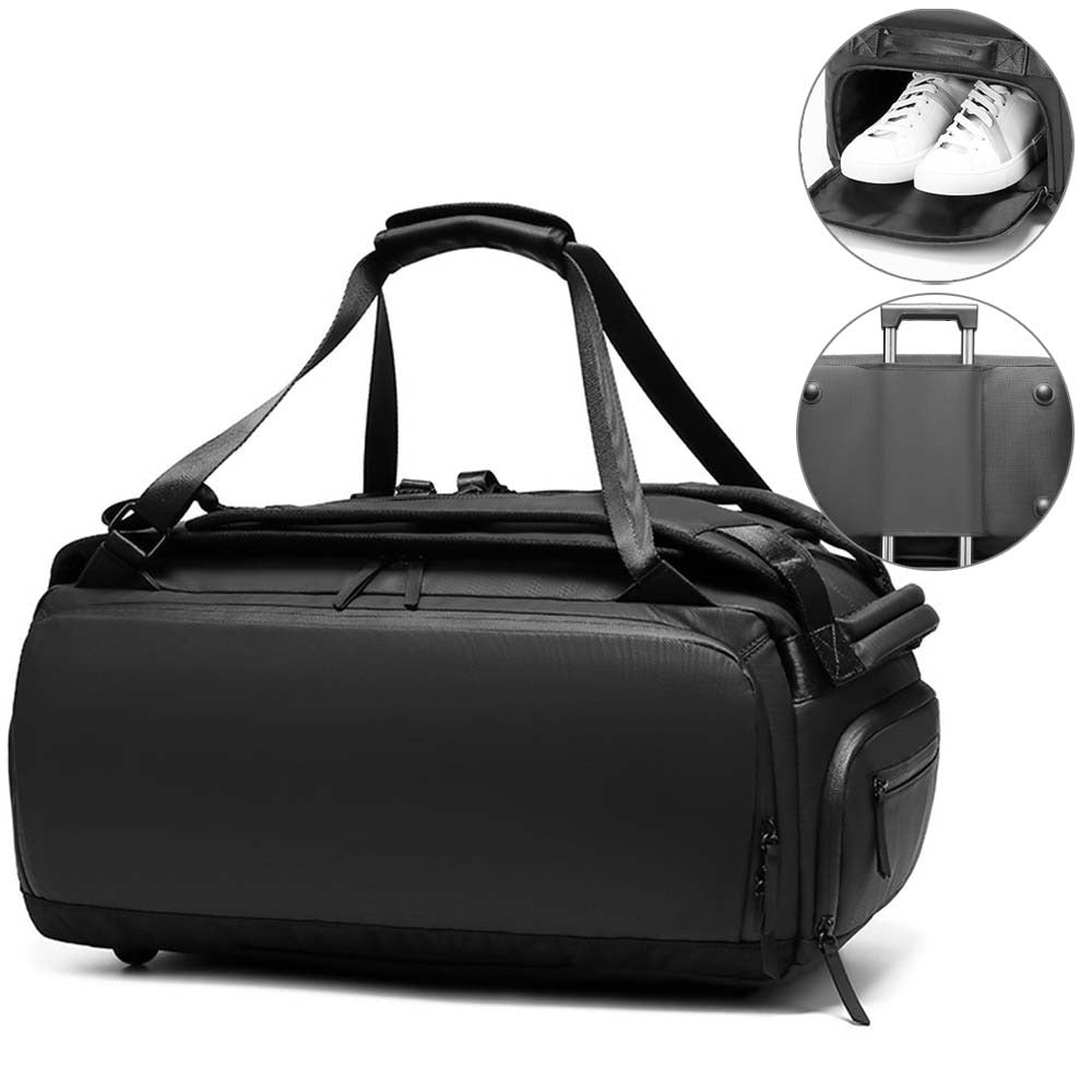 Travel Luggage Bag All-Rounder Duffel Backpack in Black, One Size, 42L