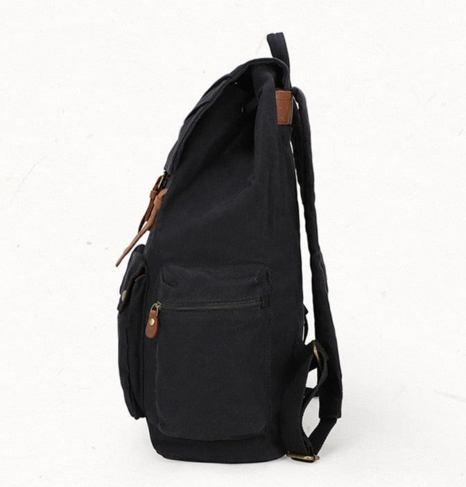 Vintage Canvas Backpack, Versatile Rucksack for Men and Women, One Size