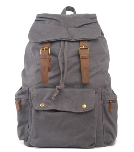 Vintage Canvas Backpack, Versatile Rucksack for Men and Women, One Size