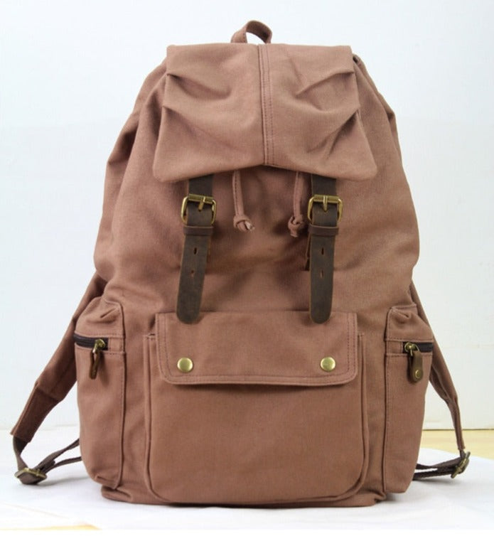 Vintage Canvas Backpack, Versatile Rucksack for Men and Women, One Size