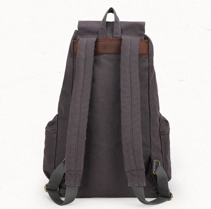 Vintage Canvas Backpack, Versatile Rucksack for Men and Women, One Size