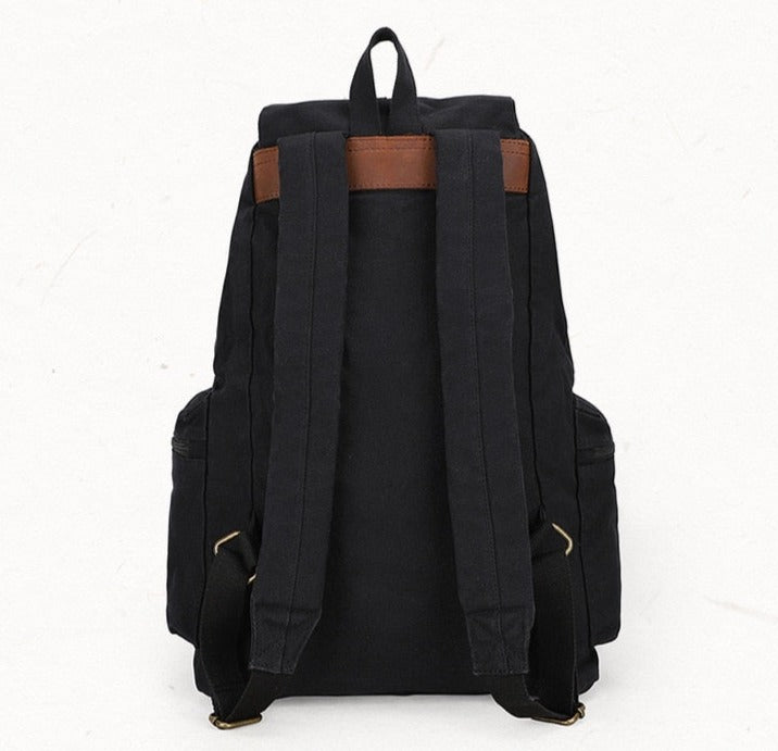 Vintage Canvas Backpack, Versatile Rucksack for Men and Women, One Size