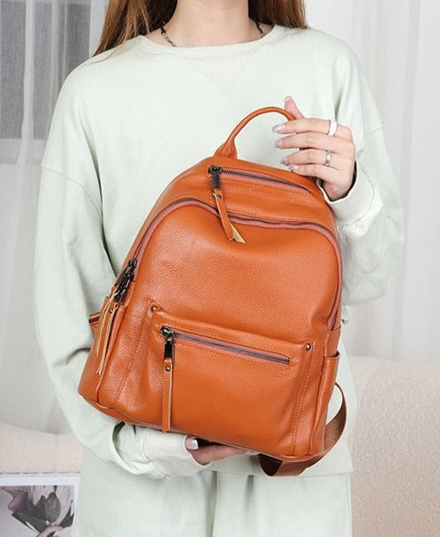 Piccadilly Backpack Casual Backpack for Women, Pebbled Leather, One Size